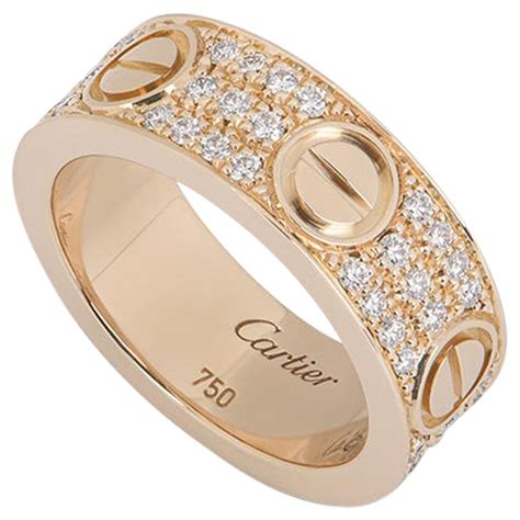 cartier love ring diamond|cartier ring with diamond price.